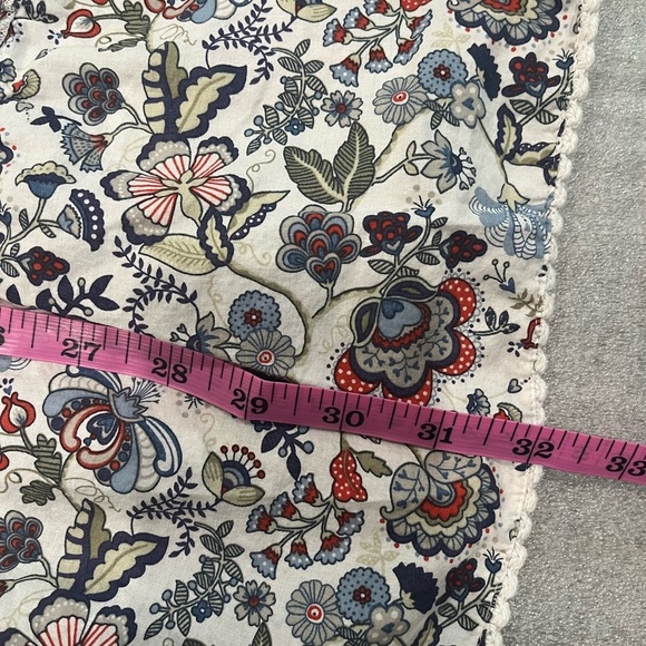 [L]Della Spiga Floral Print Tiered Cotton Skirt - Picture 6 of 6